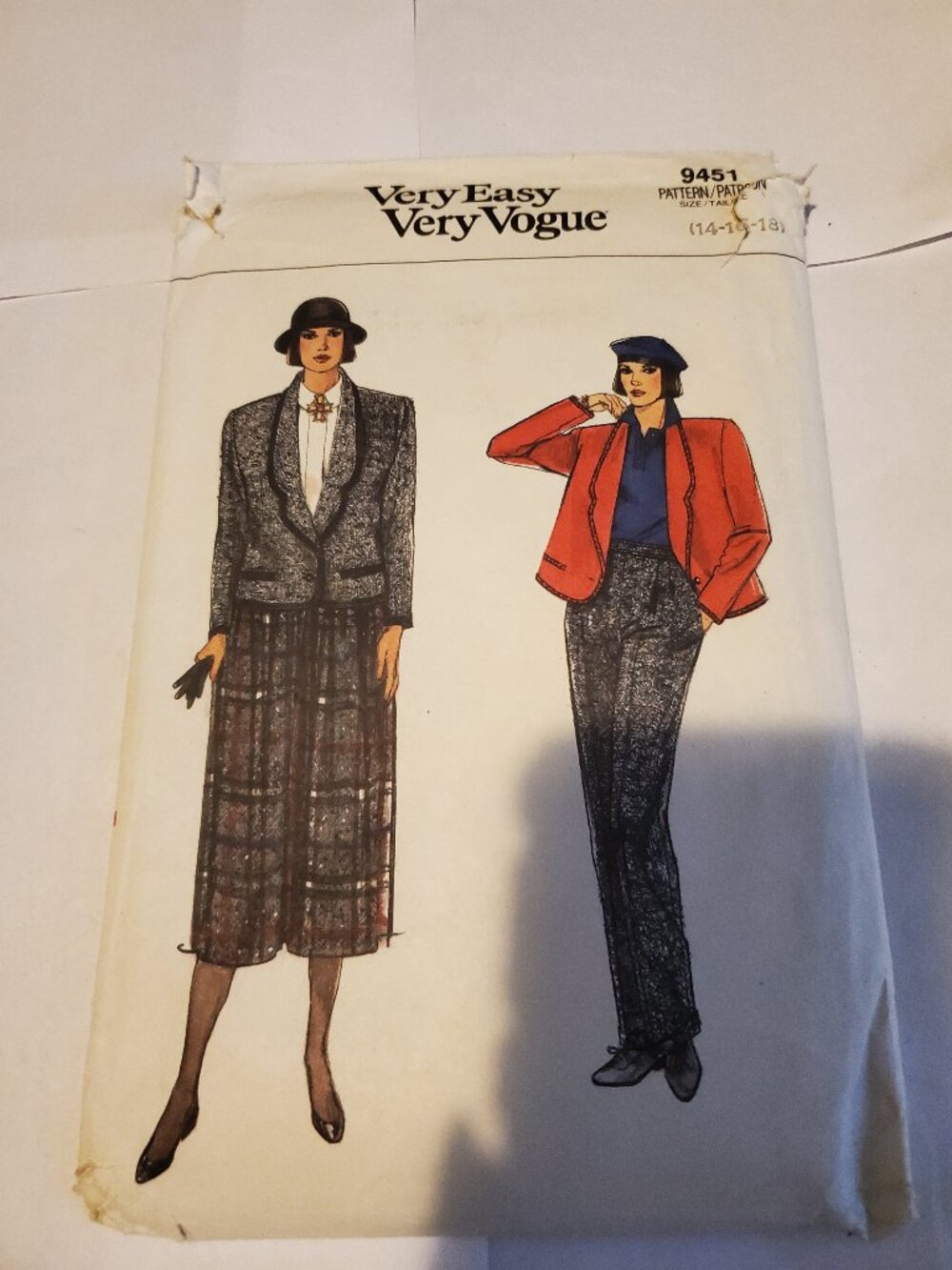 VERY EASY VERY VOGUE 9451 MISSES JACKET SKIRT PANTS 8 -18 PATTERN